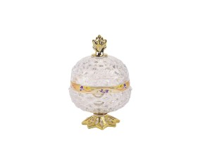 GLASS PINEAPPLE SMALL VGC367S CANDY JAR LILY
